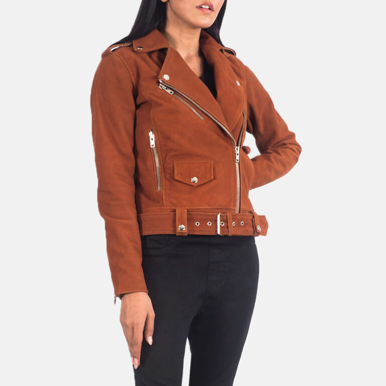 Alison Brown Suede Biker Jacket