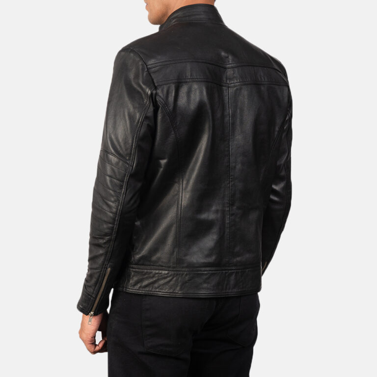 Mack Black Leather Biker Jacket