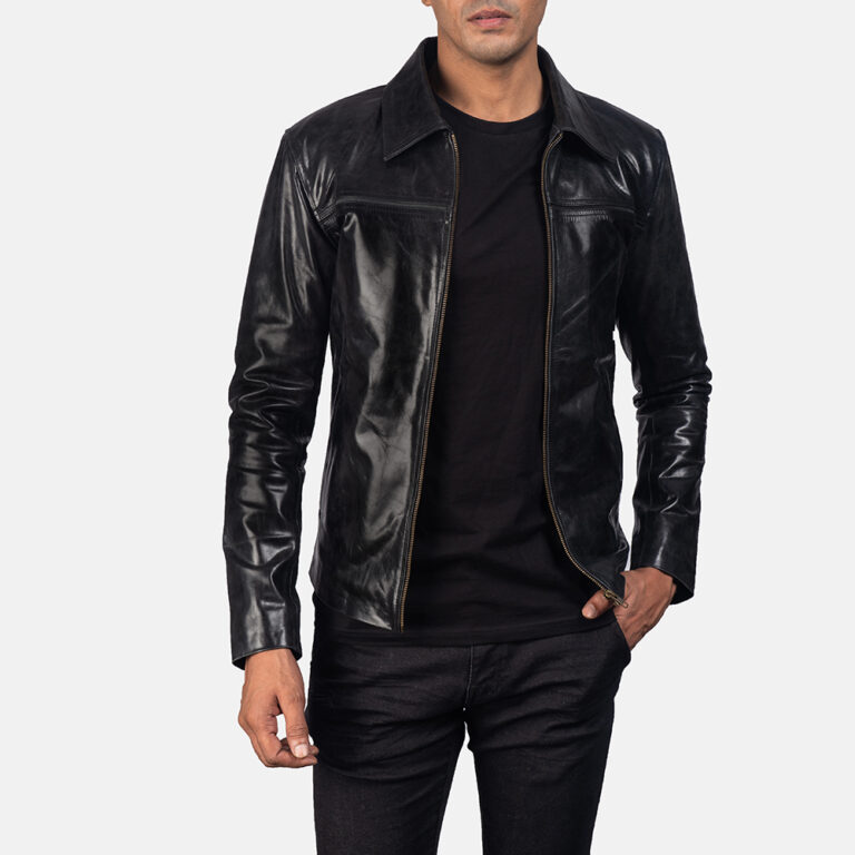 Mystical Black Men's Leather Jacket