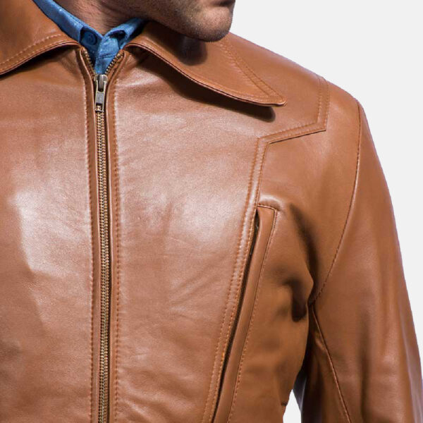 Old School Brown Leather Jacket