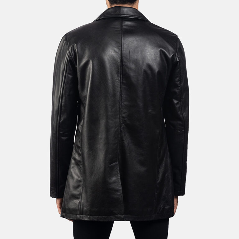 Urban Slate Black Leather Coat