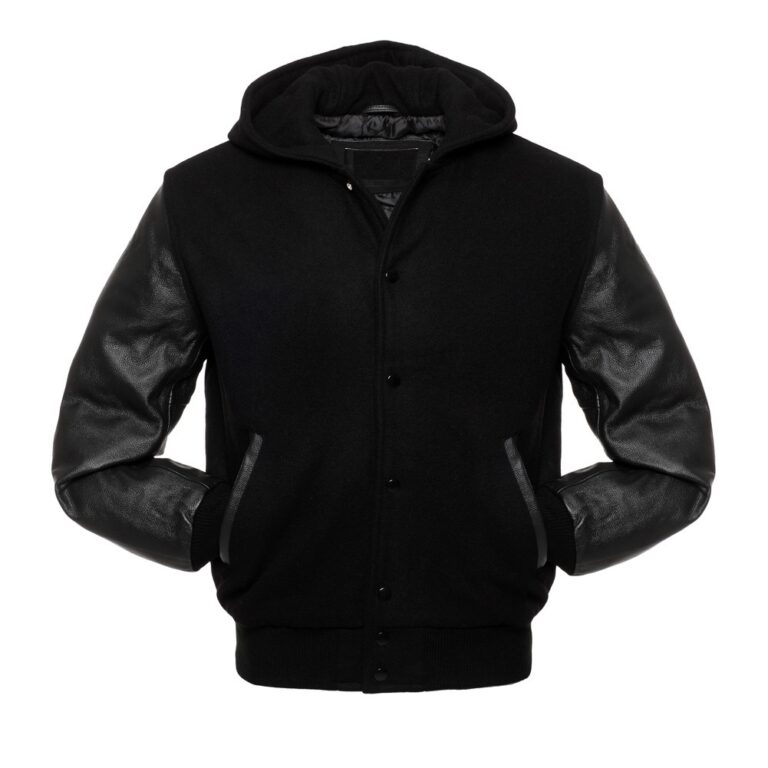 Black Hood Varsity Jacket