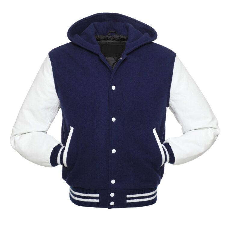 Blue Hood Varsity Jacket