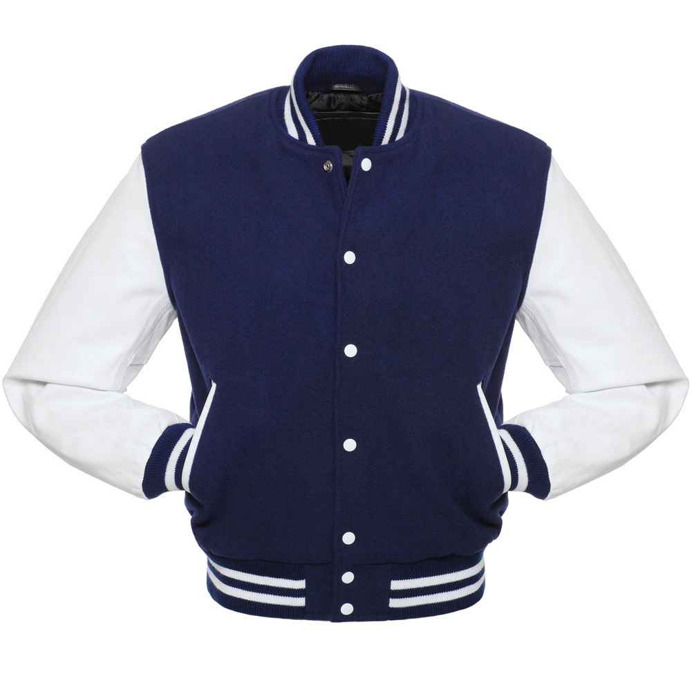 Blue White Varsity Jacket - jacketmaker.co