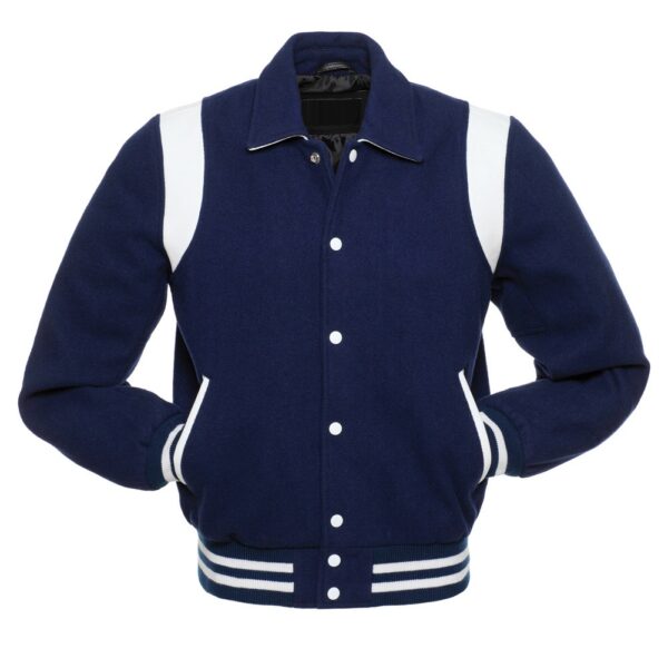 Dark Blue Color Varsity Jacket