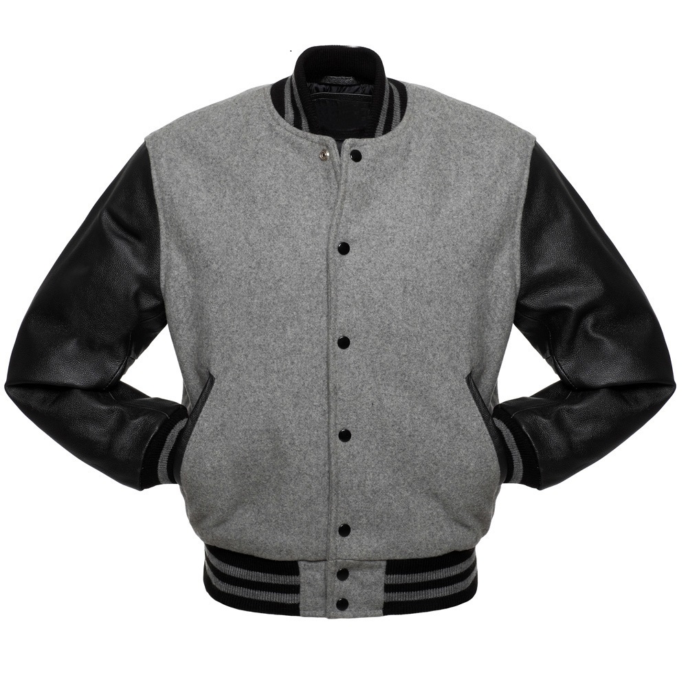 Gray Varsity Jacket - jacketmaker.co