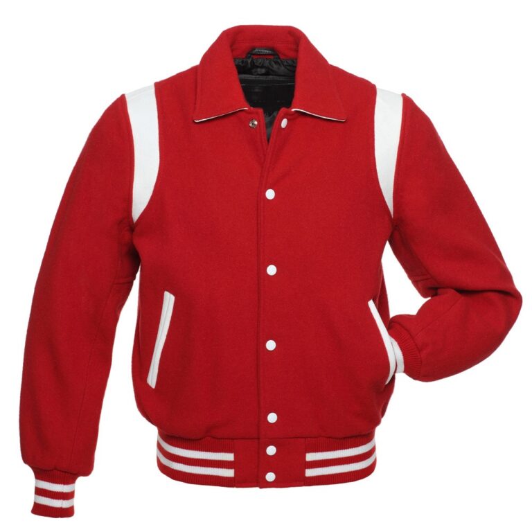 New Varsity Wool Letterman Jacket With Real Leather Sleeves